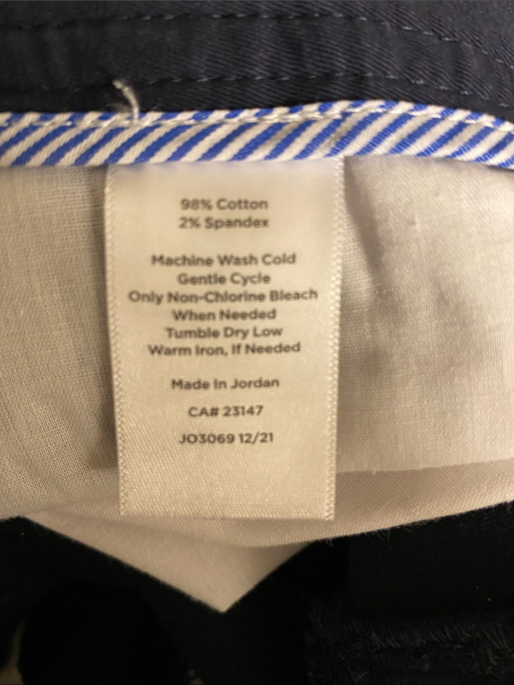 Talbots Relaxed Chino Pants • 12 Petite • Navy - Picture 7 of 8